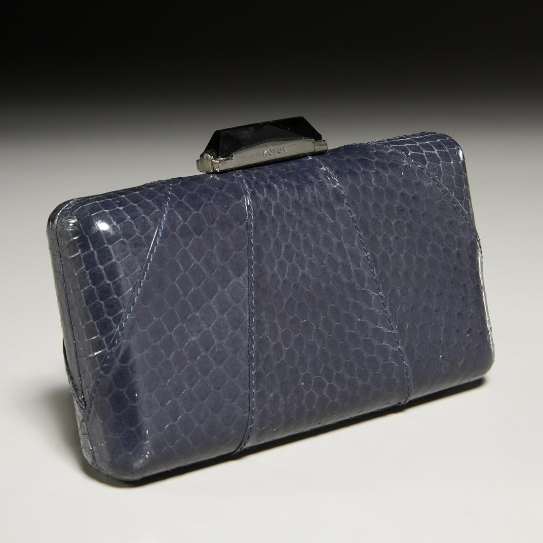 Kotur Espey navy blue snakeskin evening bag (1 of 4)