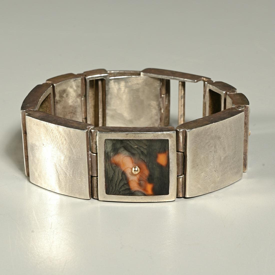 Laurence DeVries silver and 14k bracelet (1 of 4)