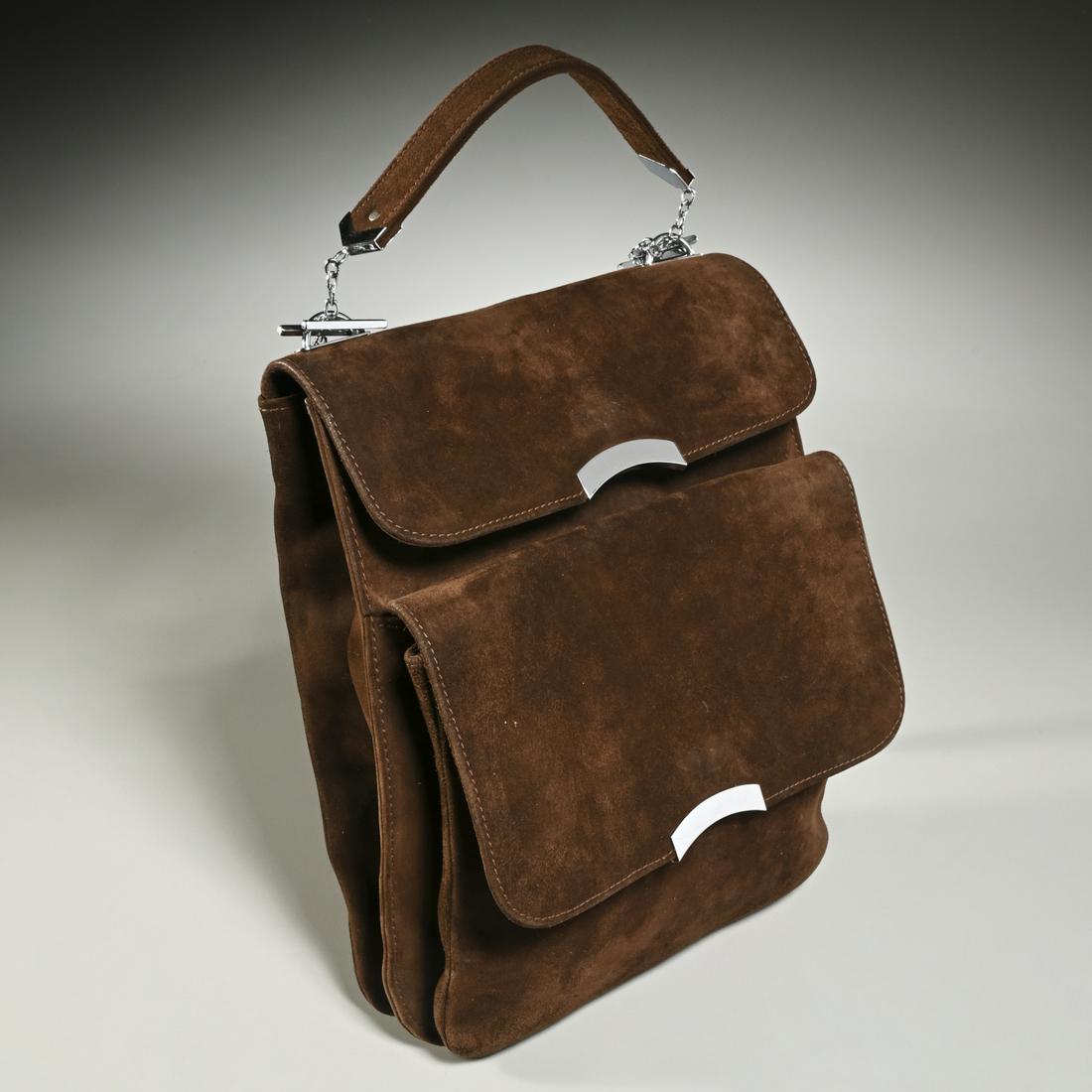 Vintage Charles Jourdan suede handbag (1 of 6)