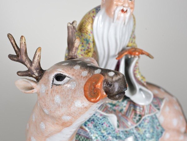 Antique Chinese porcelain figure of an immortal o - 2
