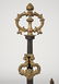 3099: Pair large Continental Baroque bronze, iron andir - 2