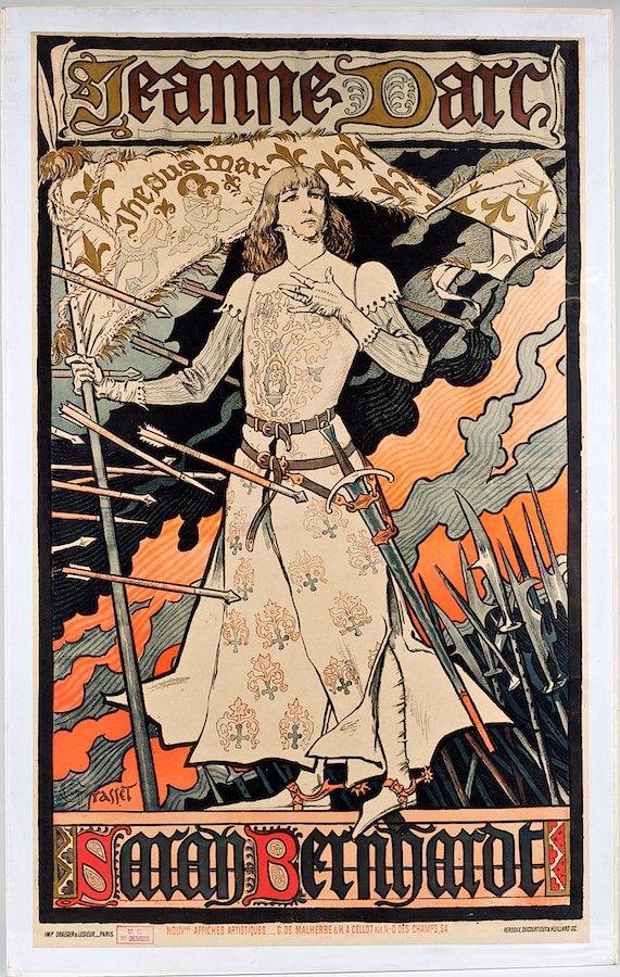 Original poster by Engene Grasset: Original poster by Engene Grasset, Sarah Bernhardt, 45" x 27"