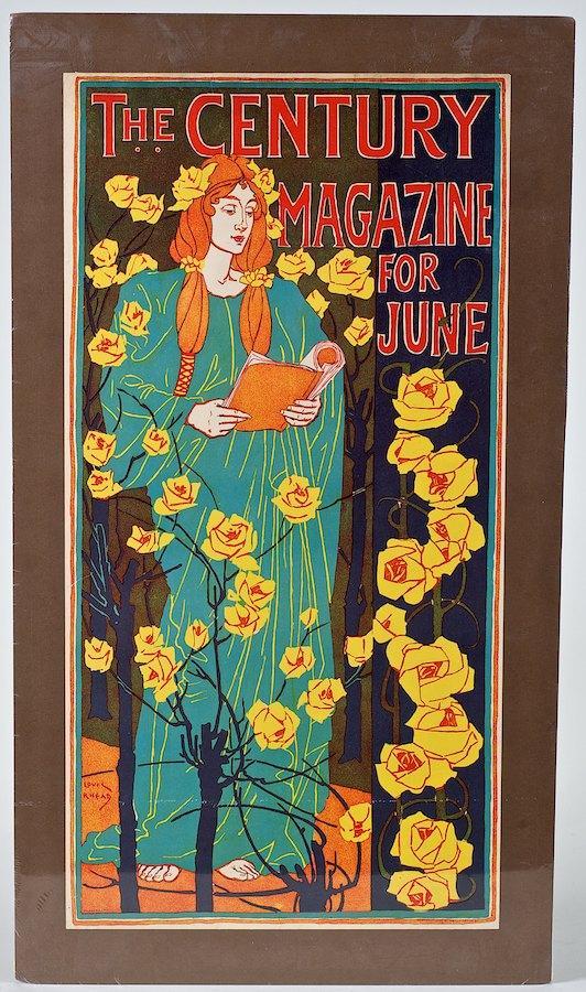 Original poster by Louis Rhead: Original poster by Louis Rhead, Century Magazine for June, 21" x 10.75"