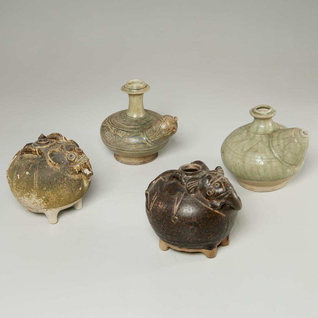 (4) Southeast Asian glazed ceramic vessels (1 of 7)
