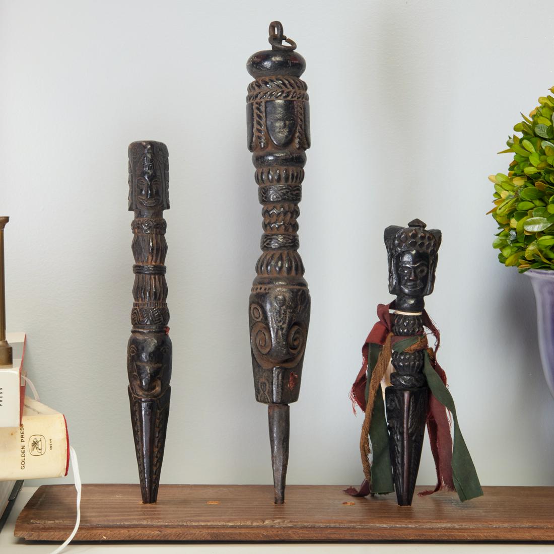 (3) fine Tibetan wood phurba/kila (1 of 8)