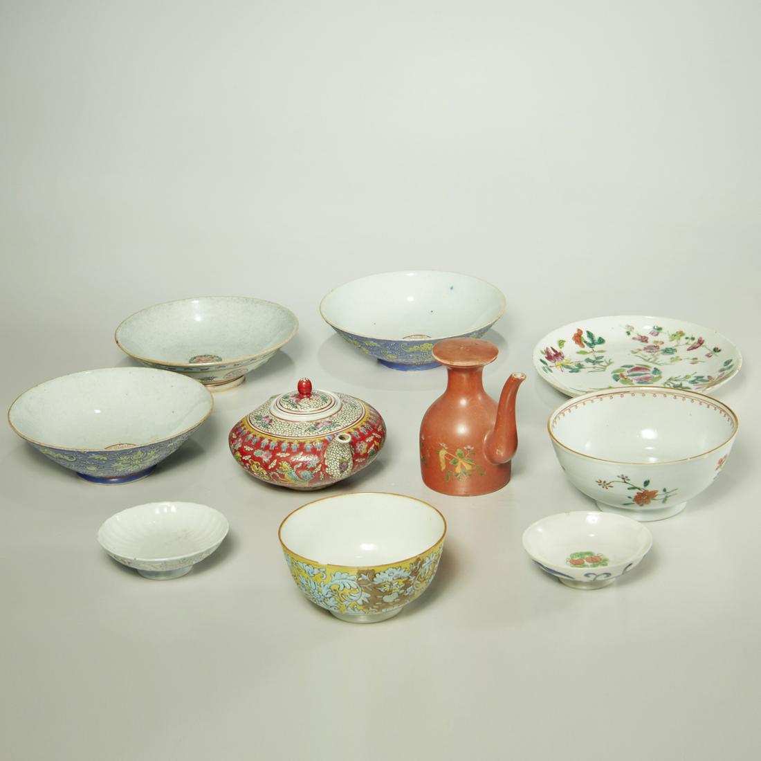 Group (10) Chinese porcelain table wares (1 of 11)