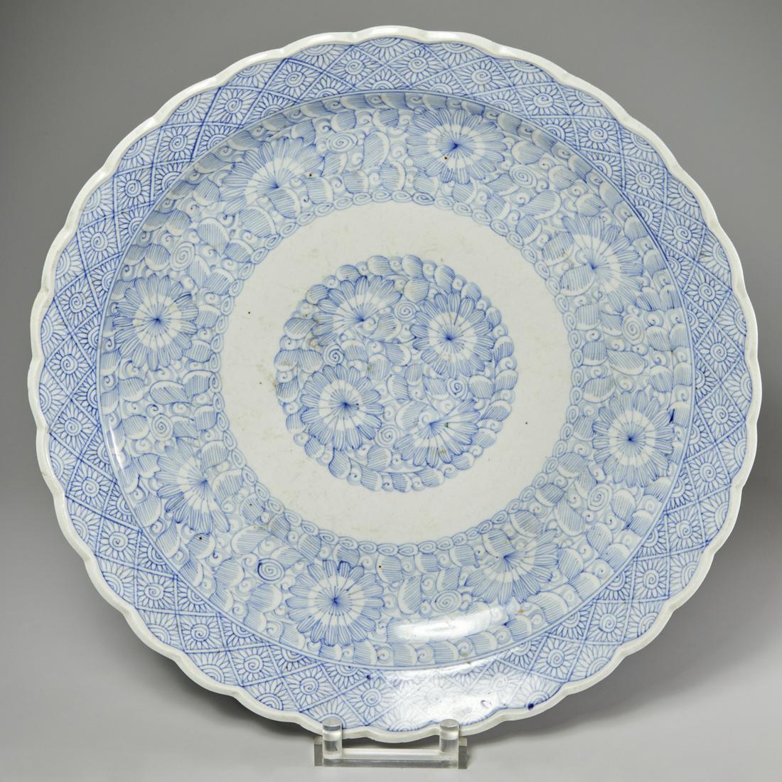 Large Japanese Arita porcelain charger (1 of 5)