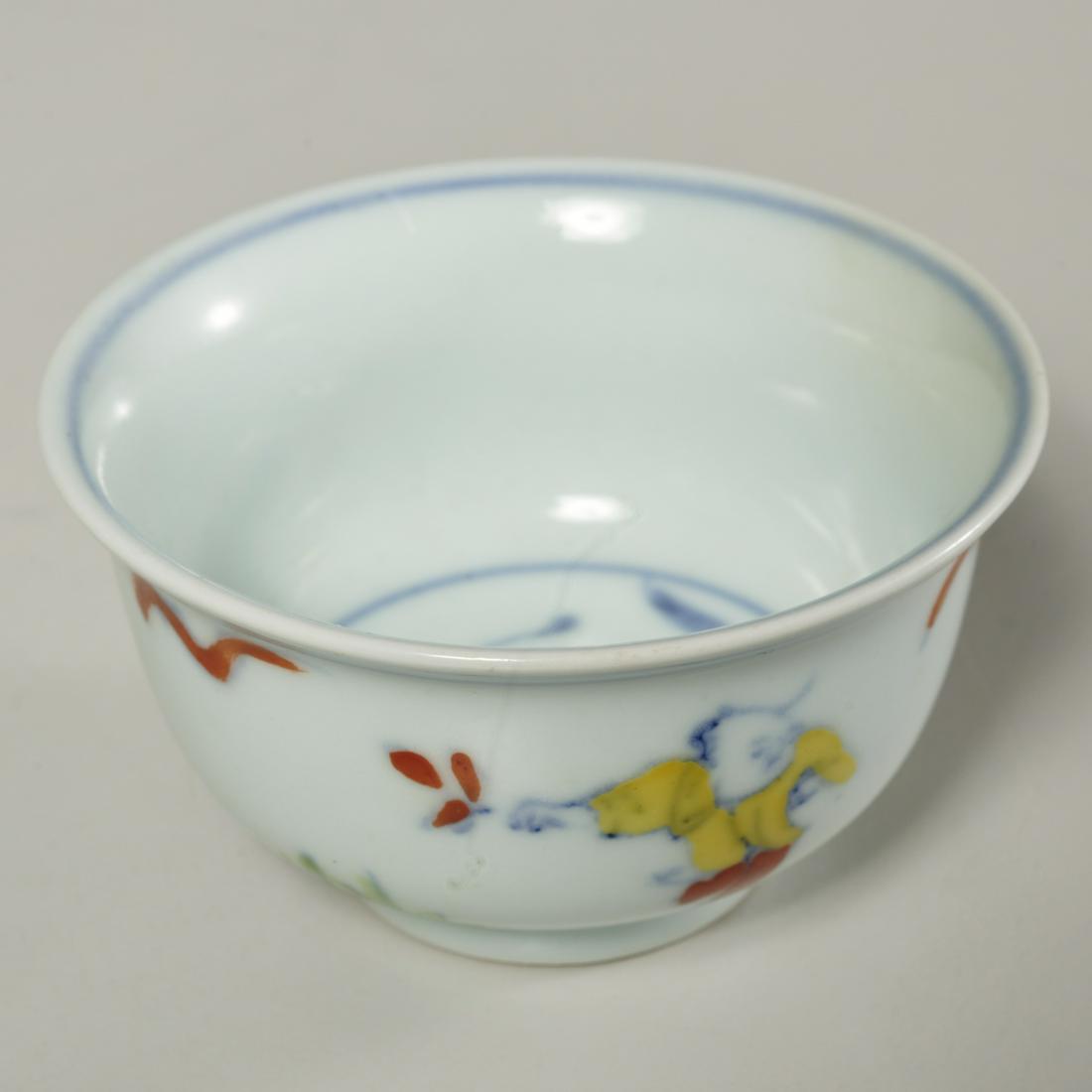 Chinese Doucai porcelain cup (1 of 5)