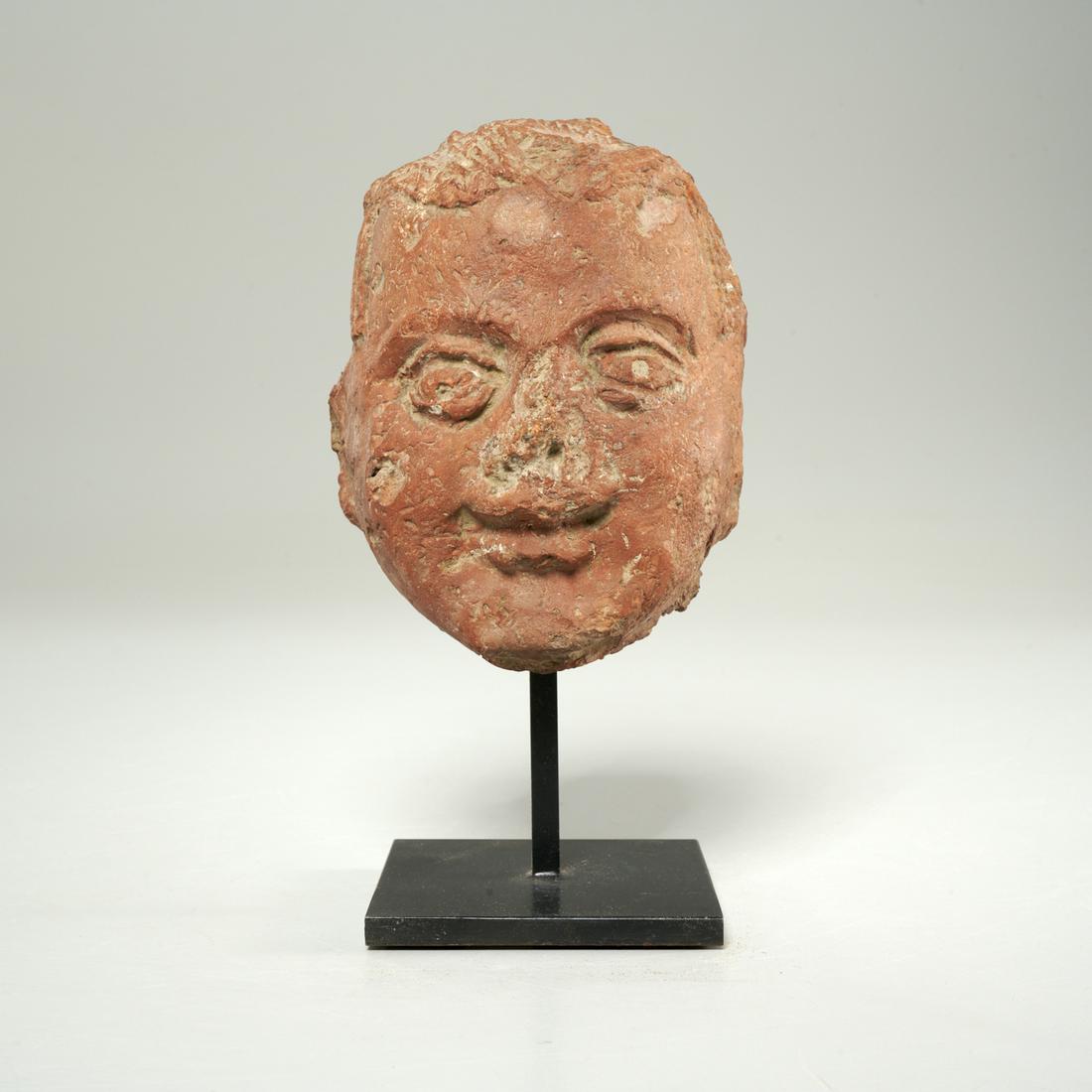 Gandharan style red terracotta head (1 of 7)