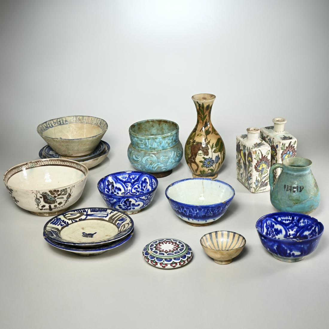 Collection antique Persian glazed earthenware (1 of 10)