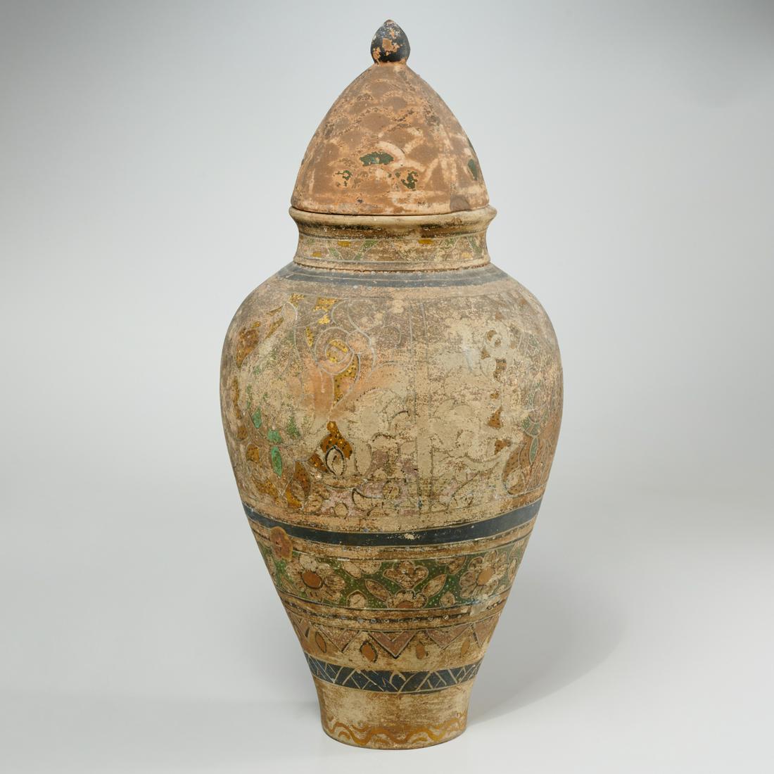 Large North African painted terracotta jar (1 of 5)