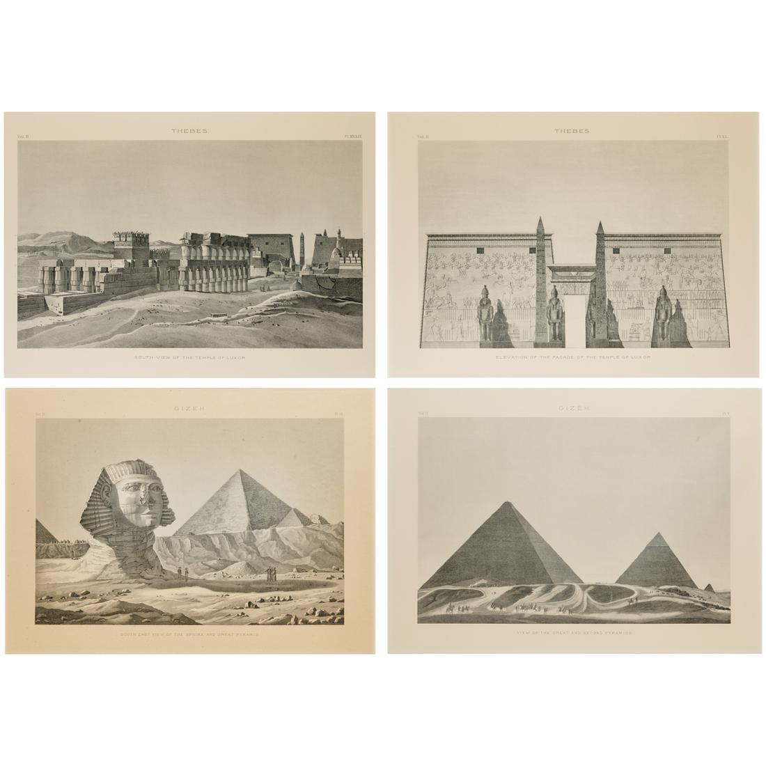 Ancient Egypt, Thebes and Gizeh, (4) prints (1 of 12)