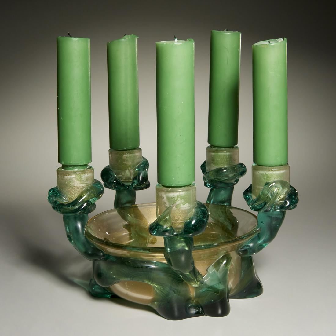 Seguso, Murano glass candelabra centerpiece (1 of 6)