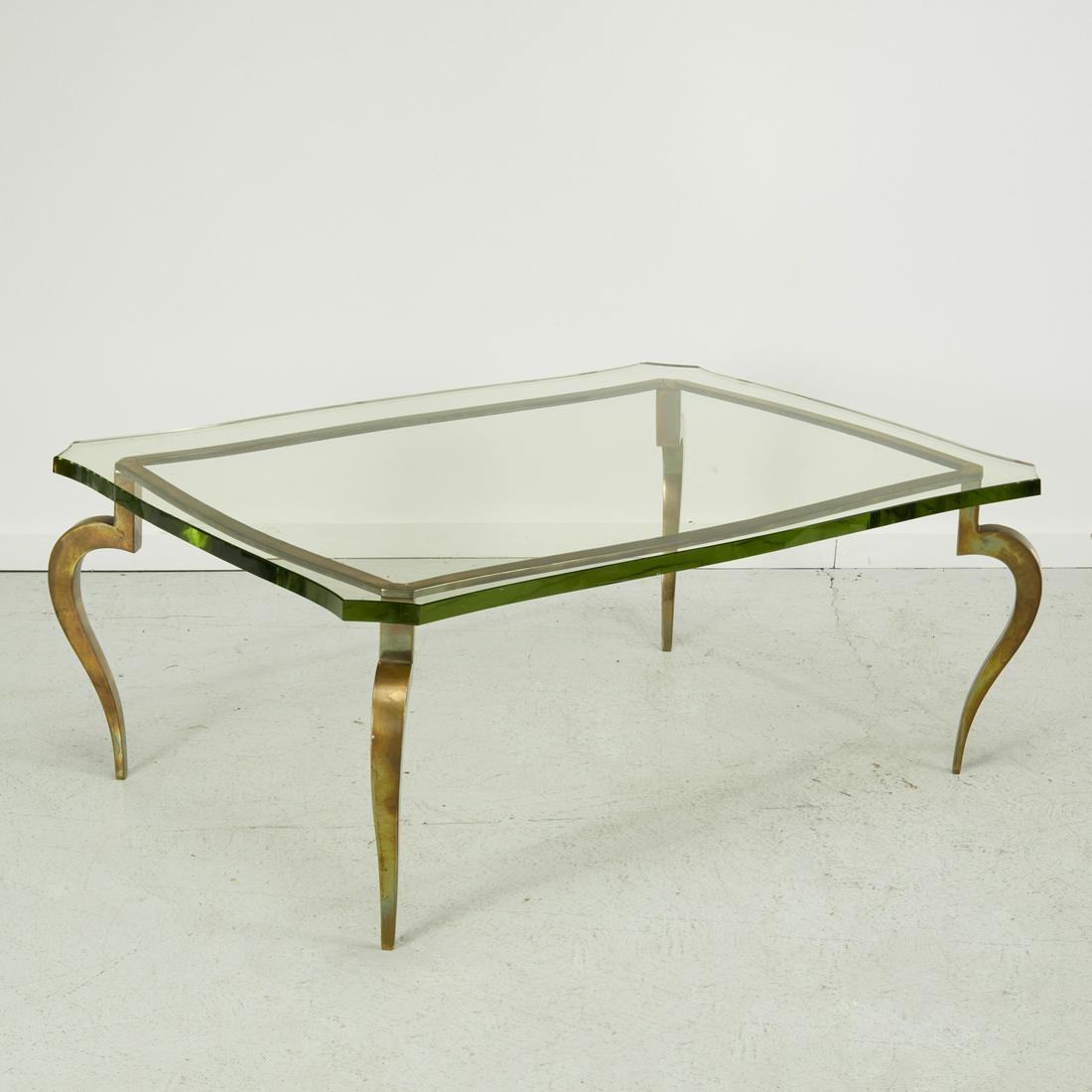 Maison Ramsay (attrib.), brass cocktail table (1 of 6)
