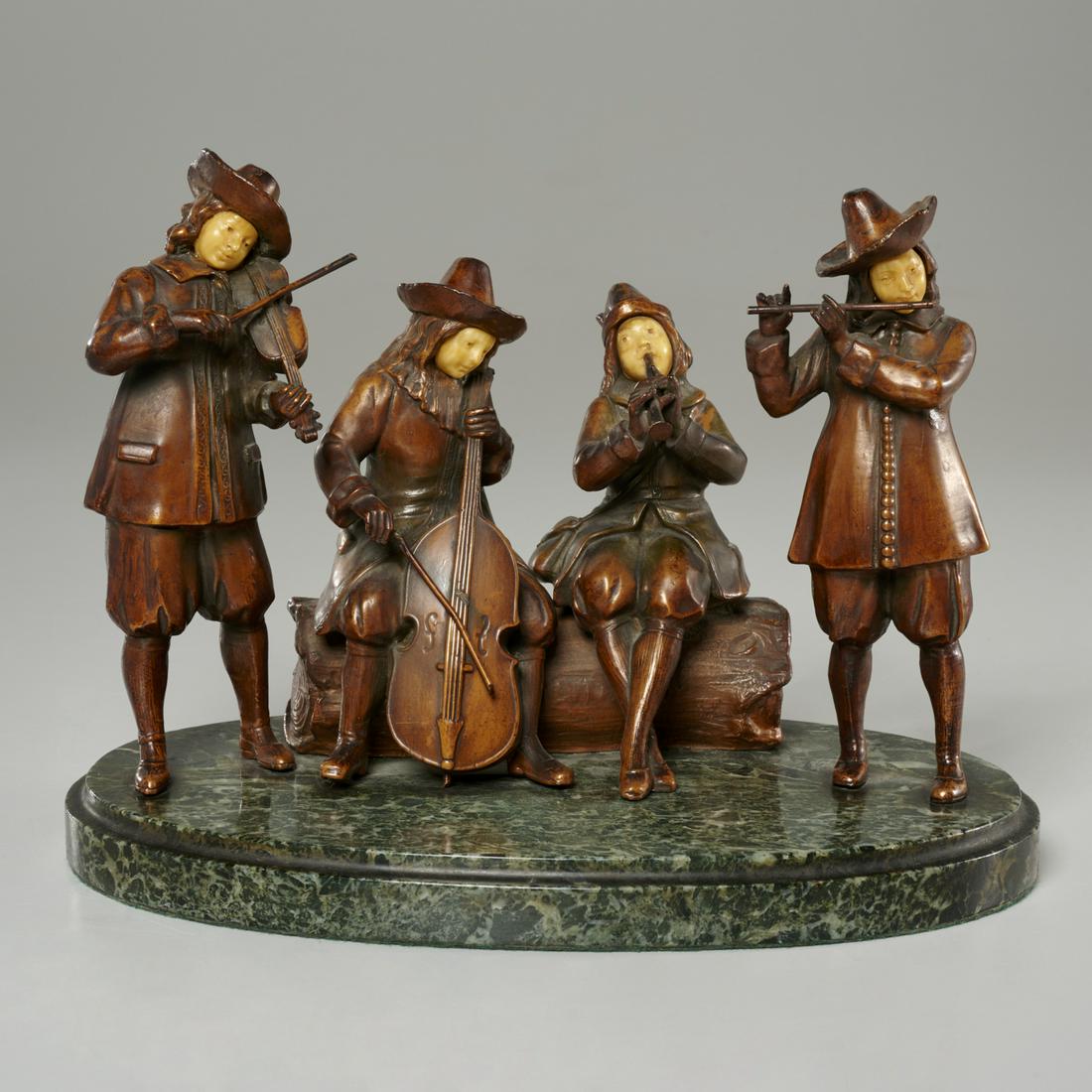 Vienna style figural group, musical quartet (1 of 9)