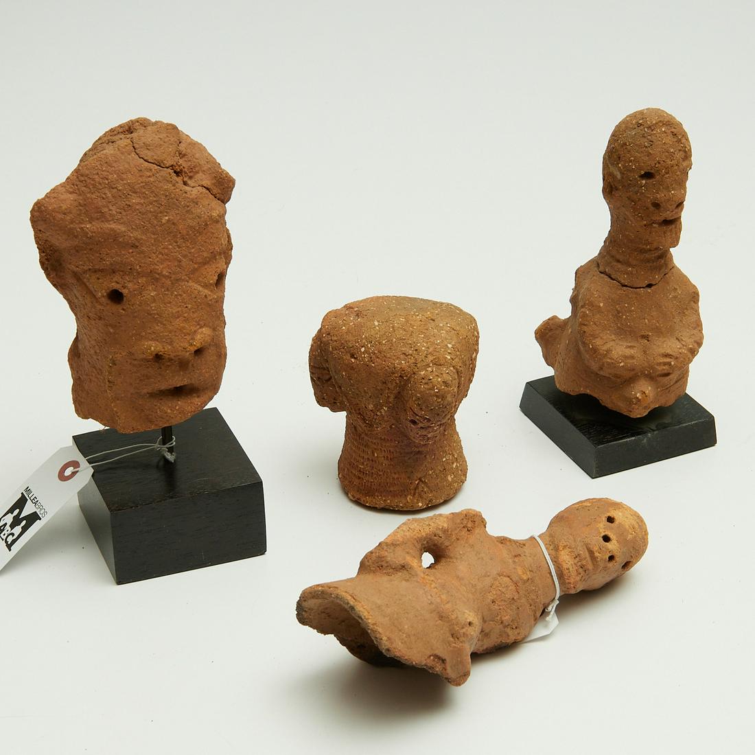 Group (4) Nigerian terracotta fragments, incl. Nok (1 of 4)