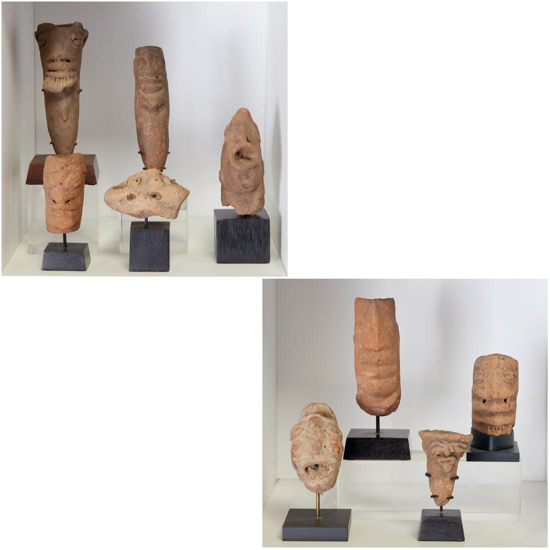 Koma-Bulsa Culture, (9) terracotta heads (1 of 5)