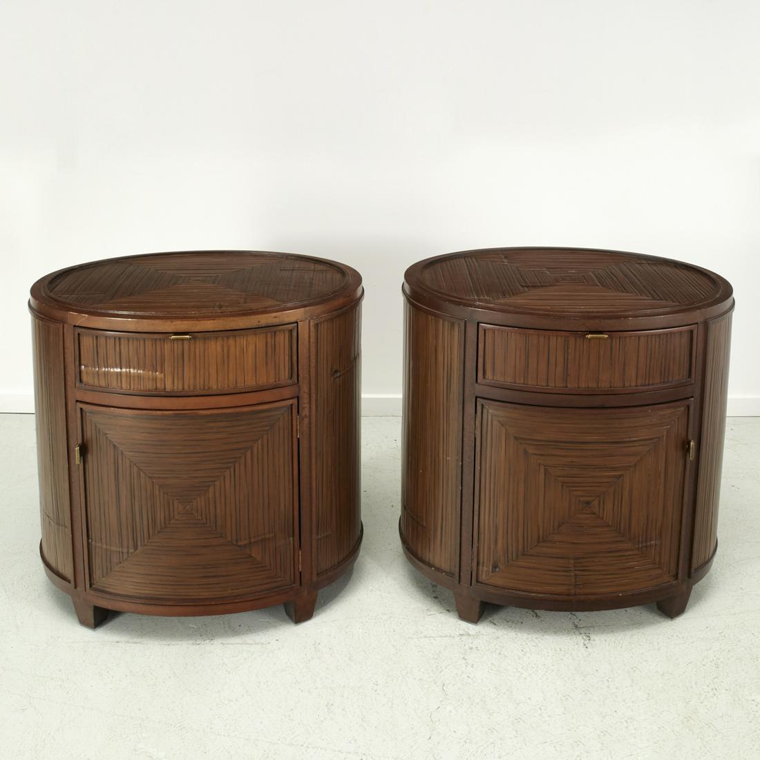 Pair McGuire "Faubourg" split bamboo nightstands (1 of 7)