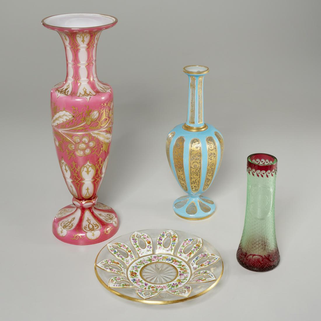 Antique Bohemian and cameo glass group (1 of 12)