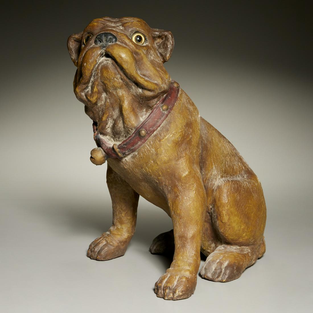 Vintage composition model of a bulldog (1 of 5)