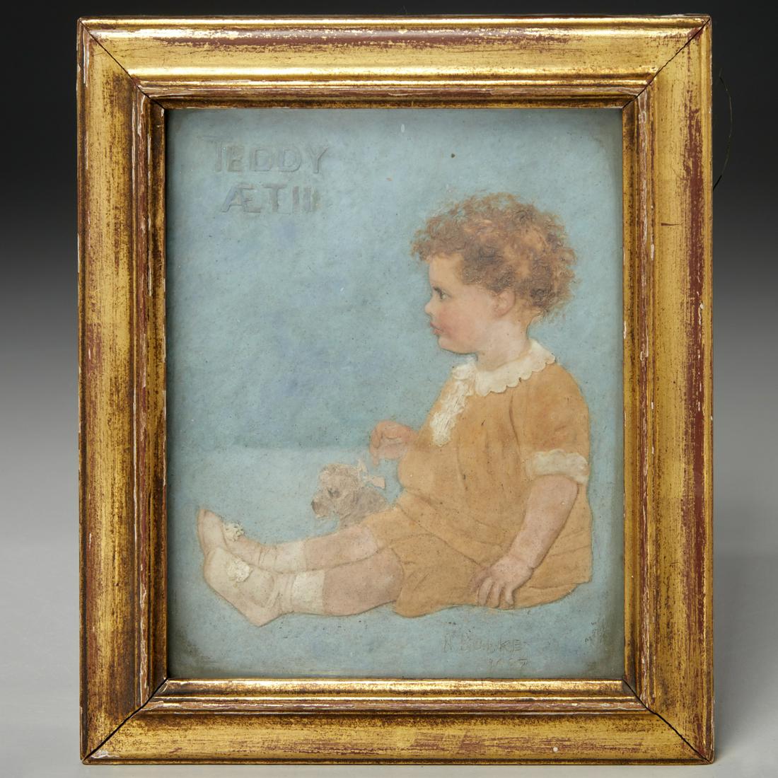 R. Burke, wax portrait miniature, 1927 (1 of 9)