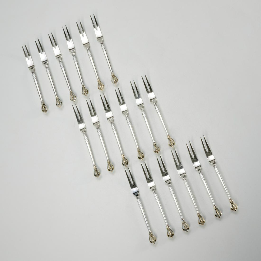 (3) Sorensen sterling cocktail fork boxed sets (1 of 8)