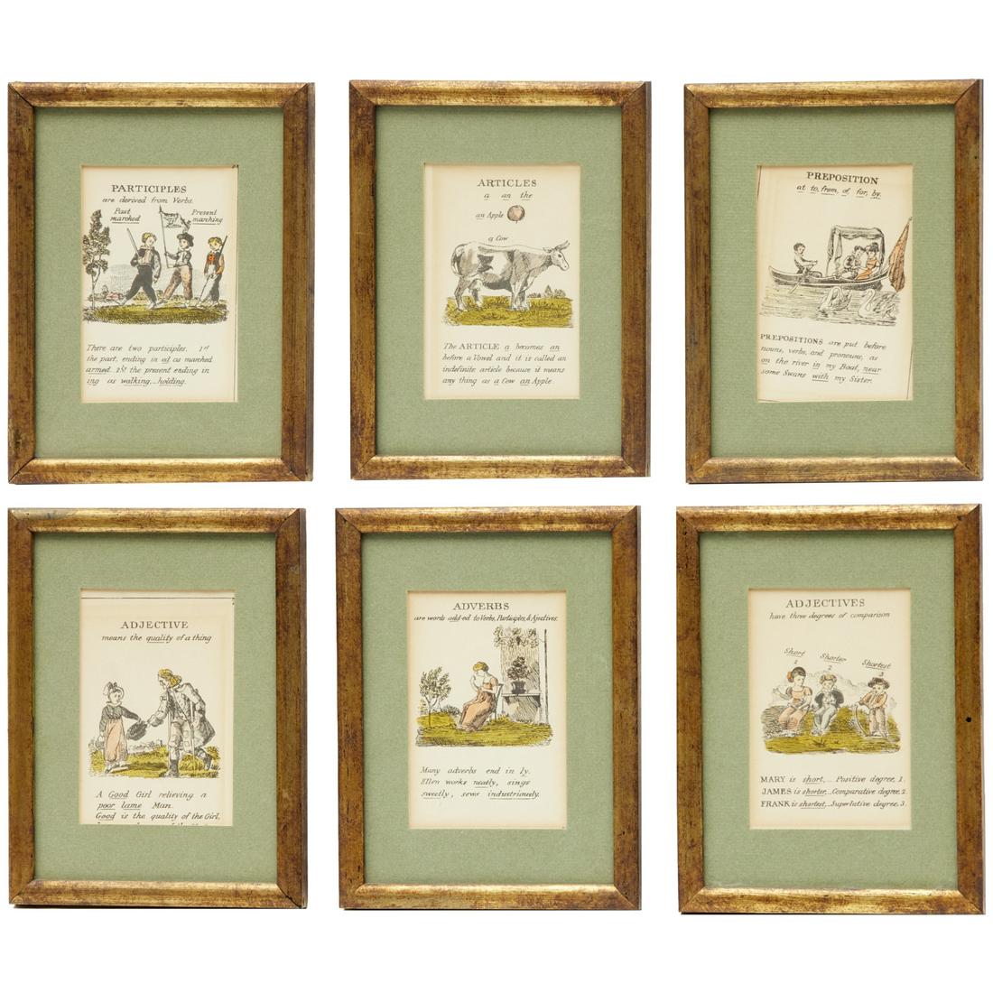 Asaph Willard, (6) hand-colored prints, 19th c. (1 of 7)