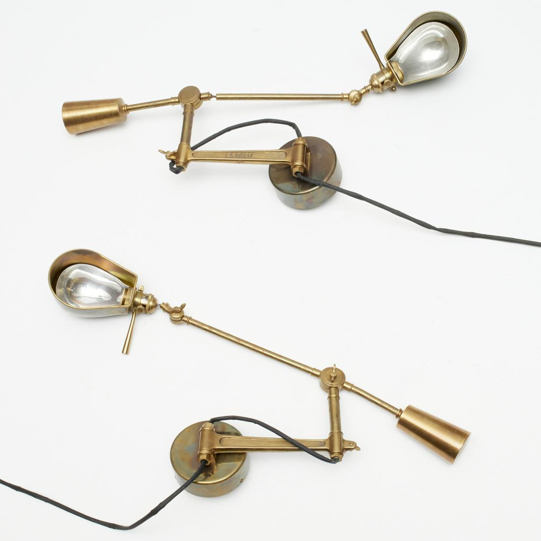 Pair Ralph Lauren articulating brass wall lamps (1 of 6)