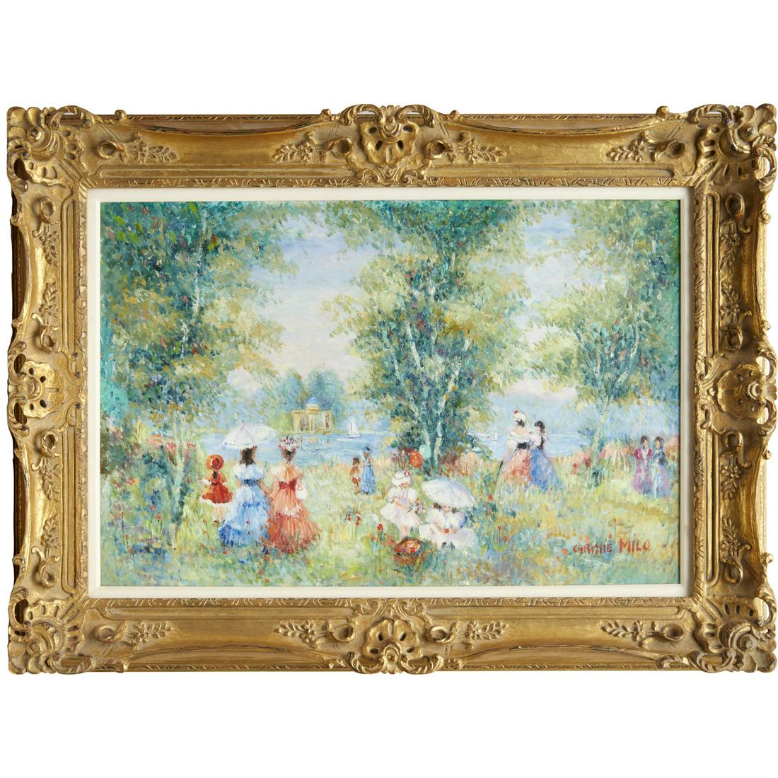 Christie Milo, large Impressionist oil on canvas (1 of 9)