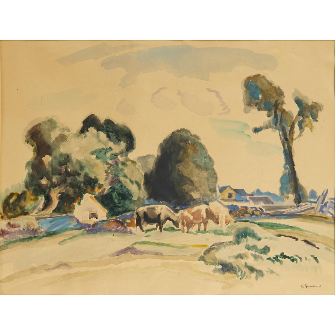 Bernard Gussow, watercolor on paper (1 of 8)