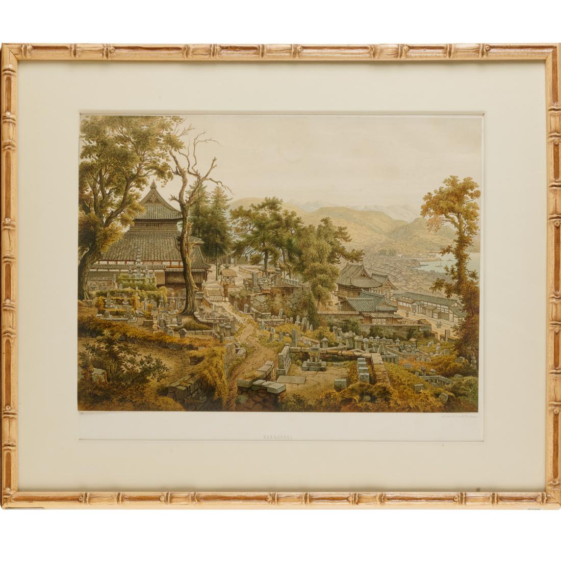 W. Korn, Nagasaki colored lithograph, 1870 (1 of 10)