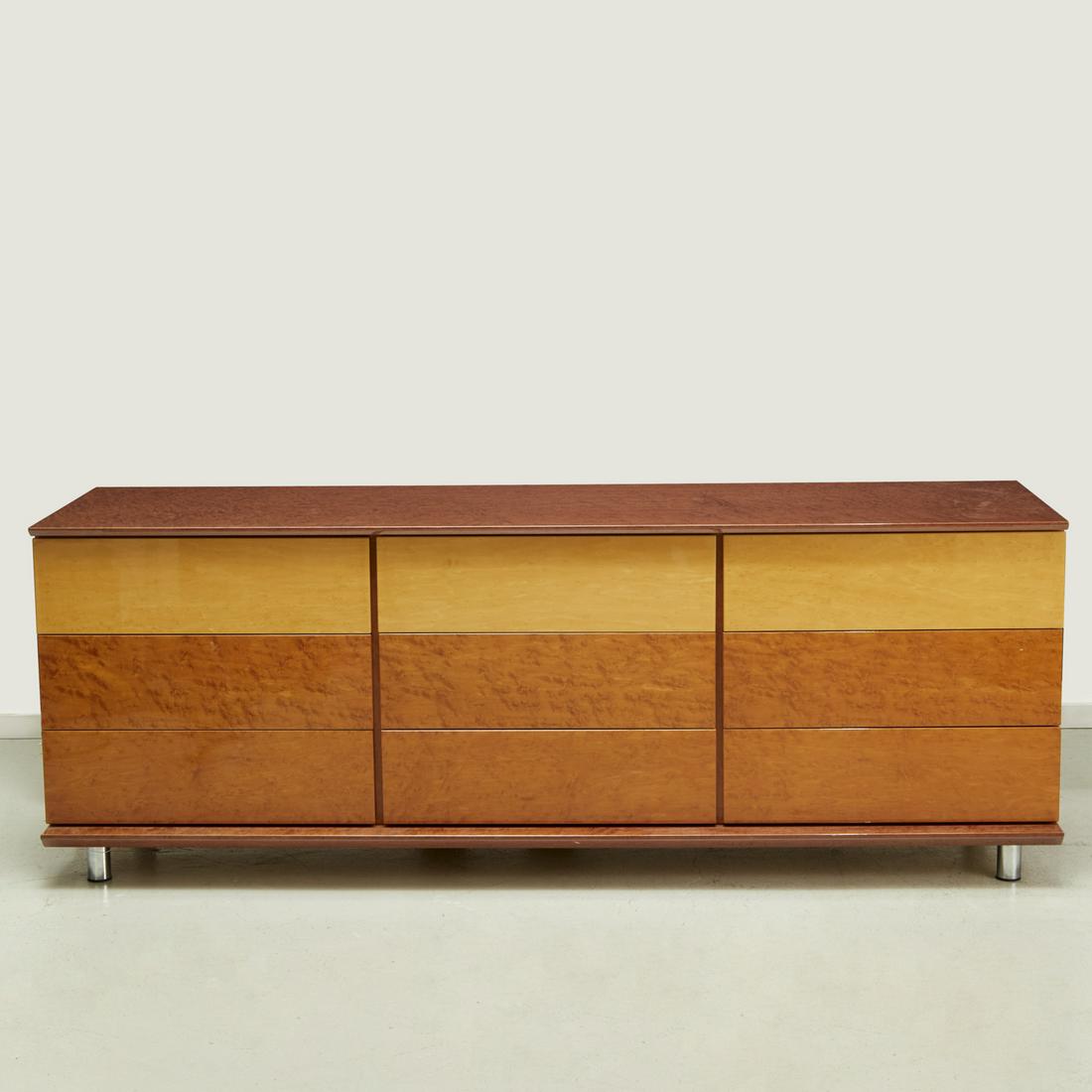 Saporiti, birdseye maple 9-drawer dresser (1 of 8)