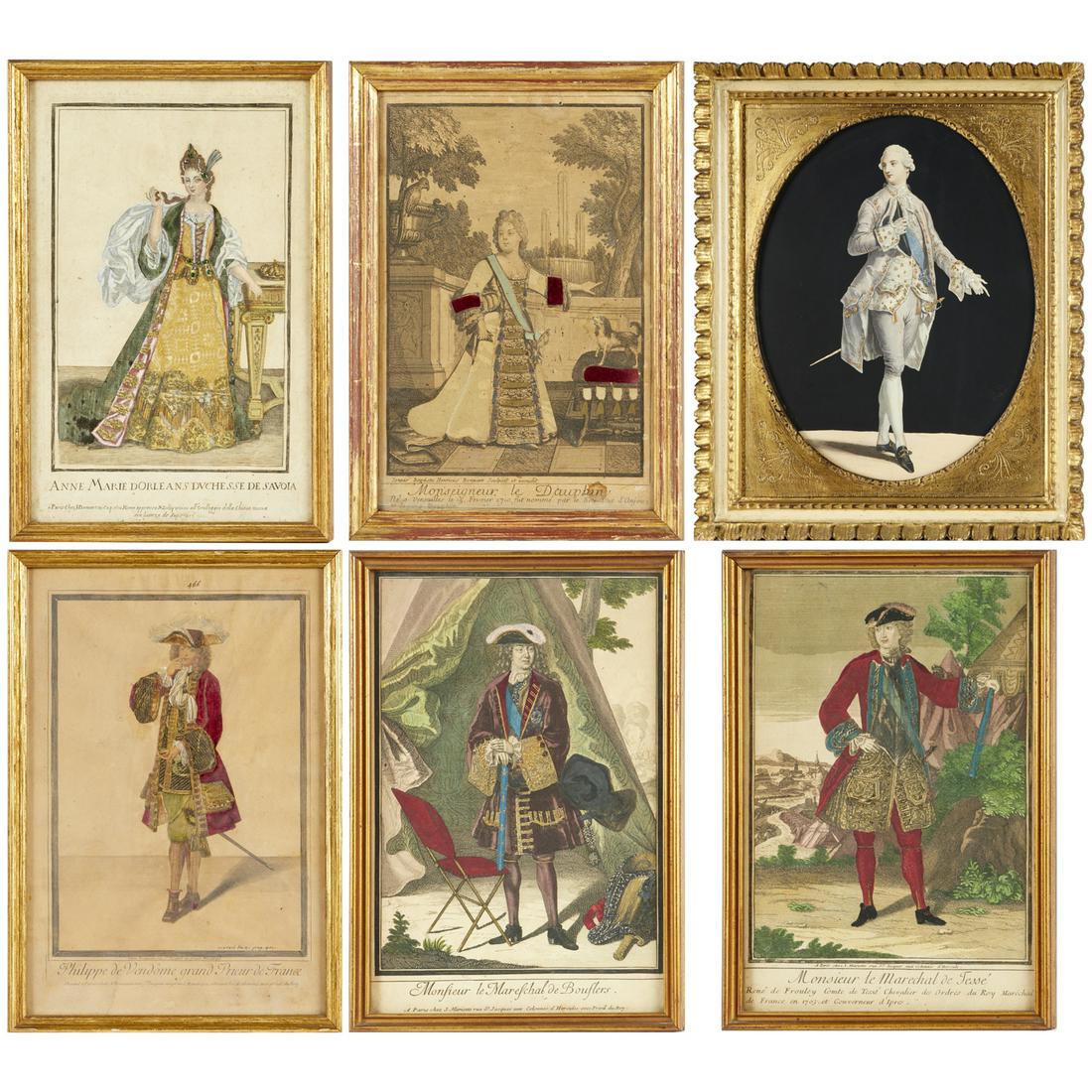 Group (6) antique tinsel prints (1 of 13)