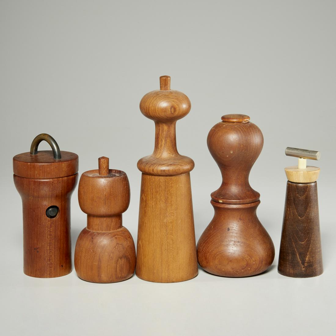 (5) Modernist sculptural pepper mills, incl. Dansk (1 of 8)