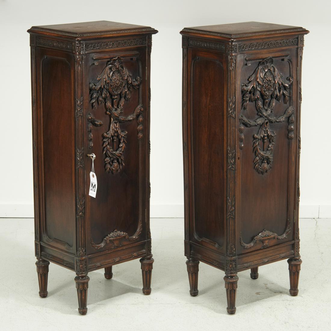 Pair Louis XVI style side cabinets by Scholles (1 of 8)