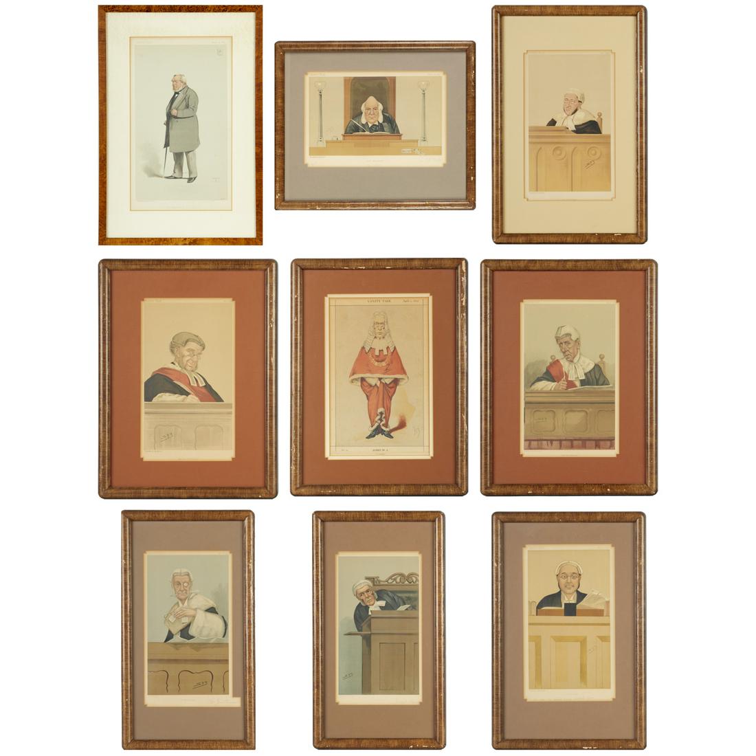Collection (9) framed Vanity Fair Spy prints (1 of 10)