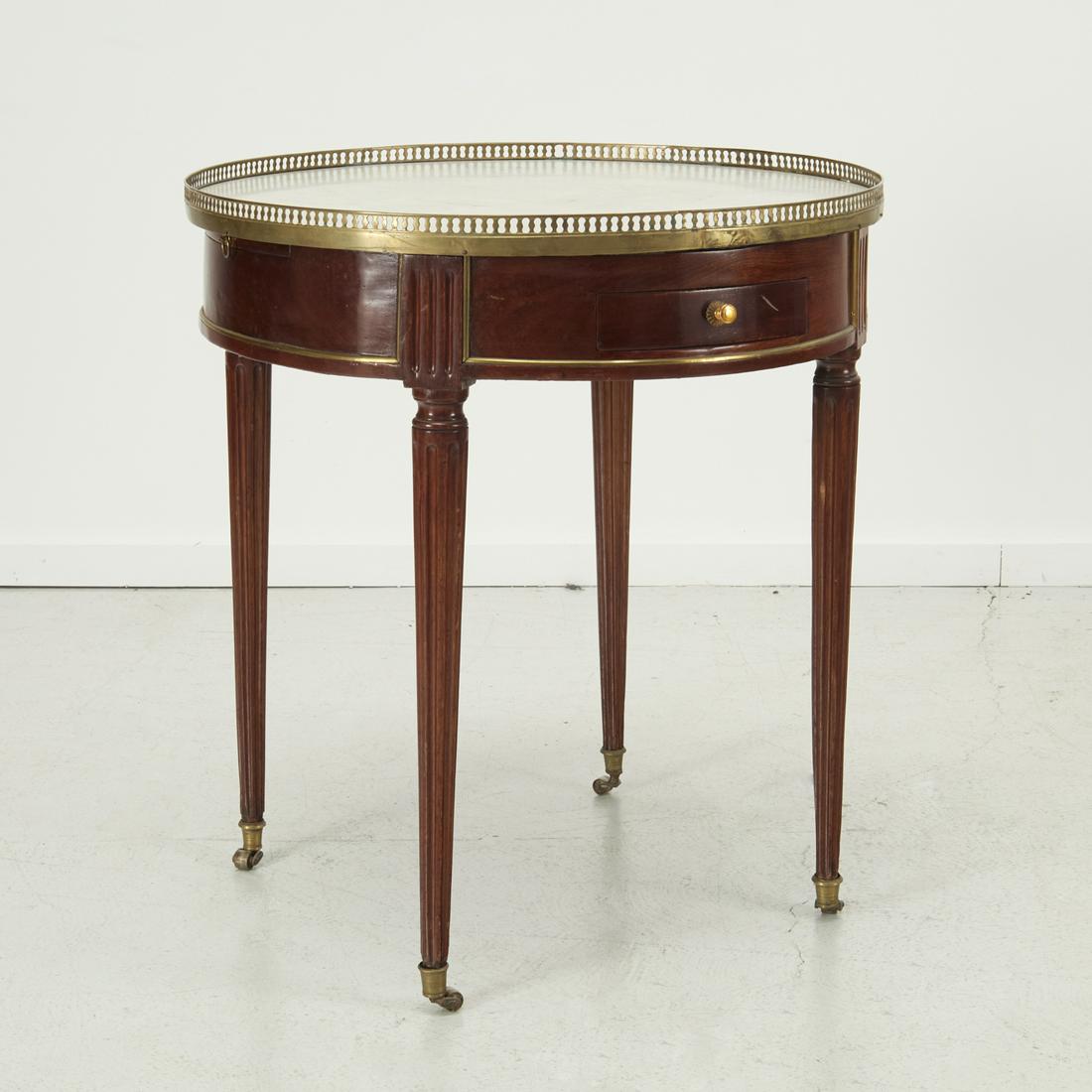 Period Louis XVI mahogany bouillotte table (1 of 8)
