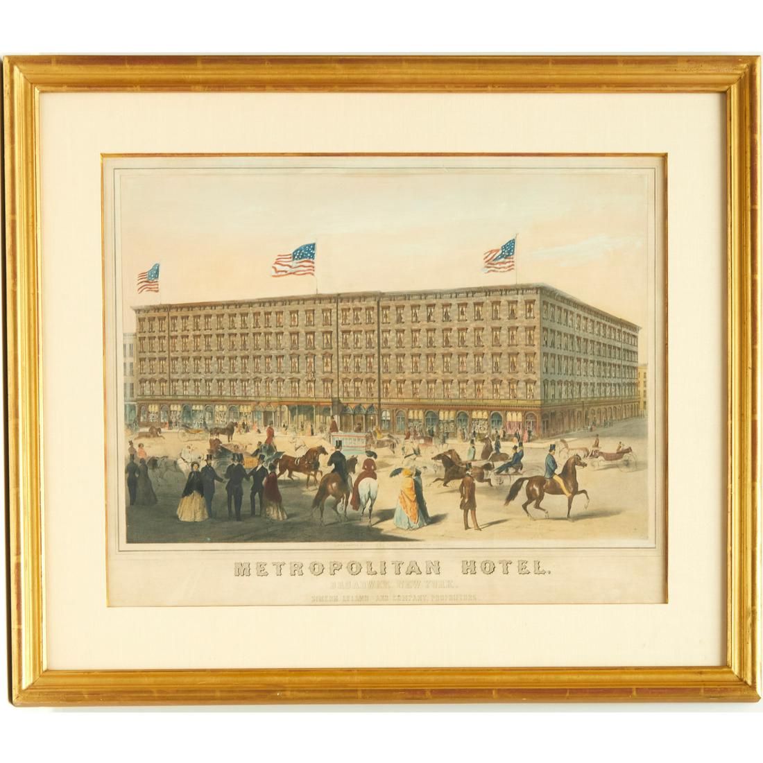 Metropolitan Hotel engraving, ex-Donald Heald (1 of 6)