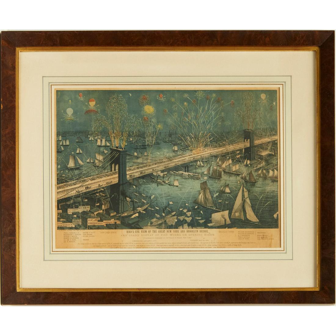 The Brooklyn Bridge lithograph, ex-Donald Heald (1 of 7)