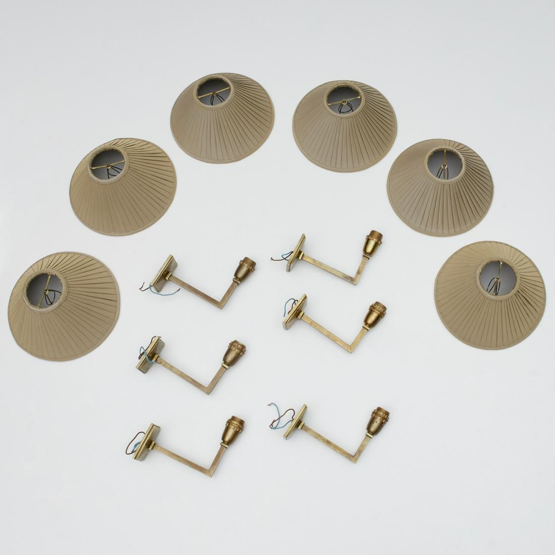 Galerie des Lampes (attrib), (6) sconces & shades (1 of 4)