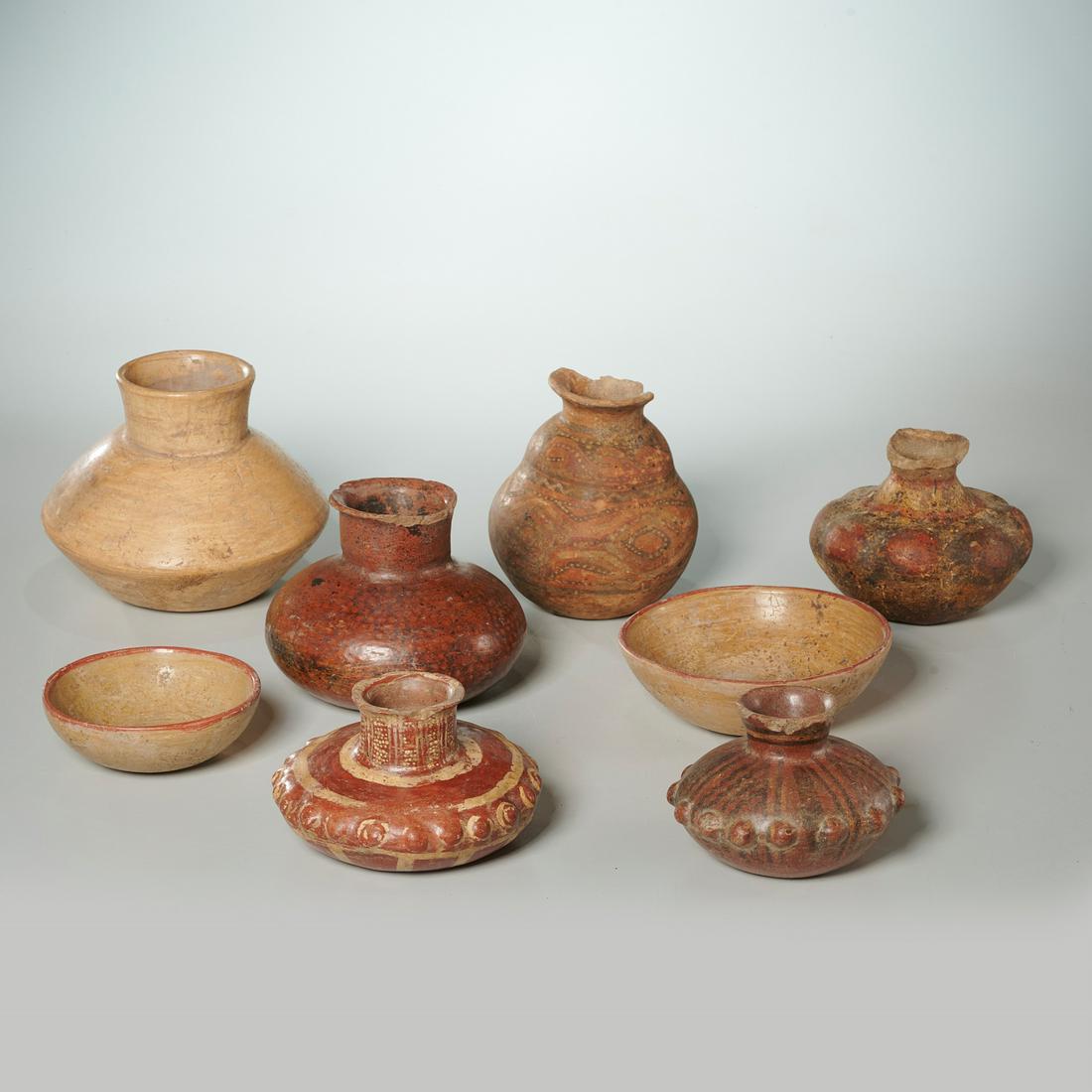 Group (8) Pre-Columbian or style ceramic vessels (1 of 6)