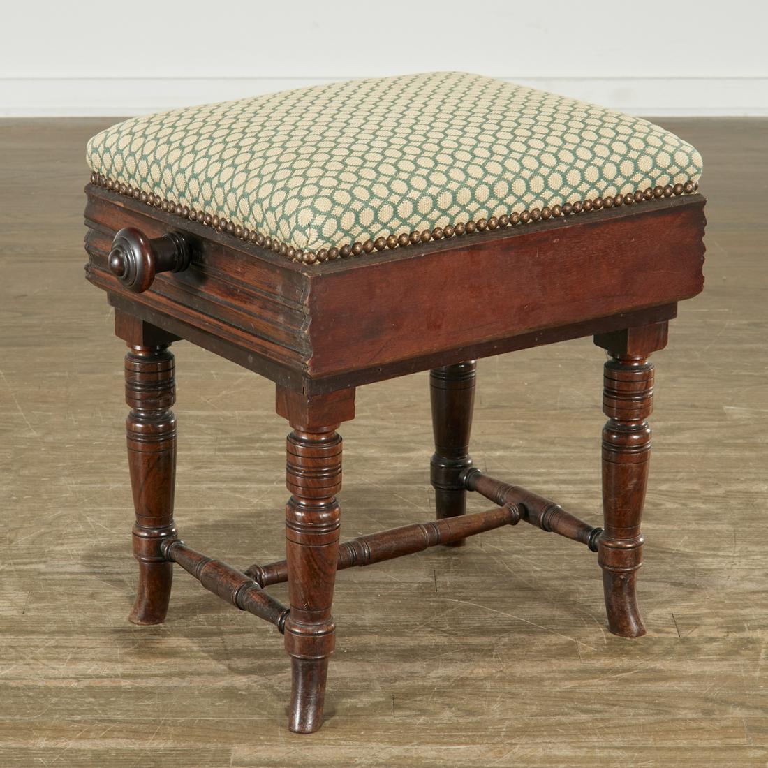 Edwardian rosewood adjustable piano stool (1 of 5)