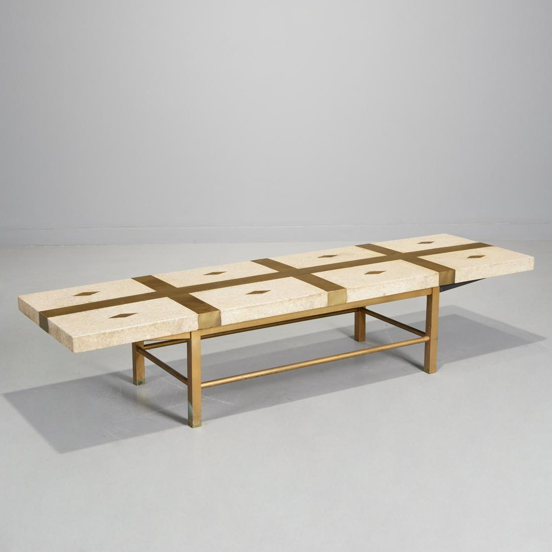 Harvey Probber, terrazzo and brass coffee table (1 of 6)