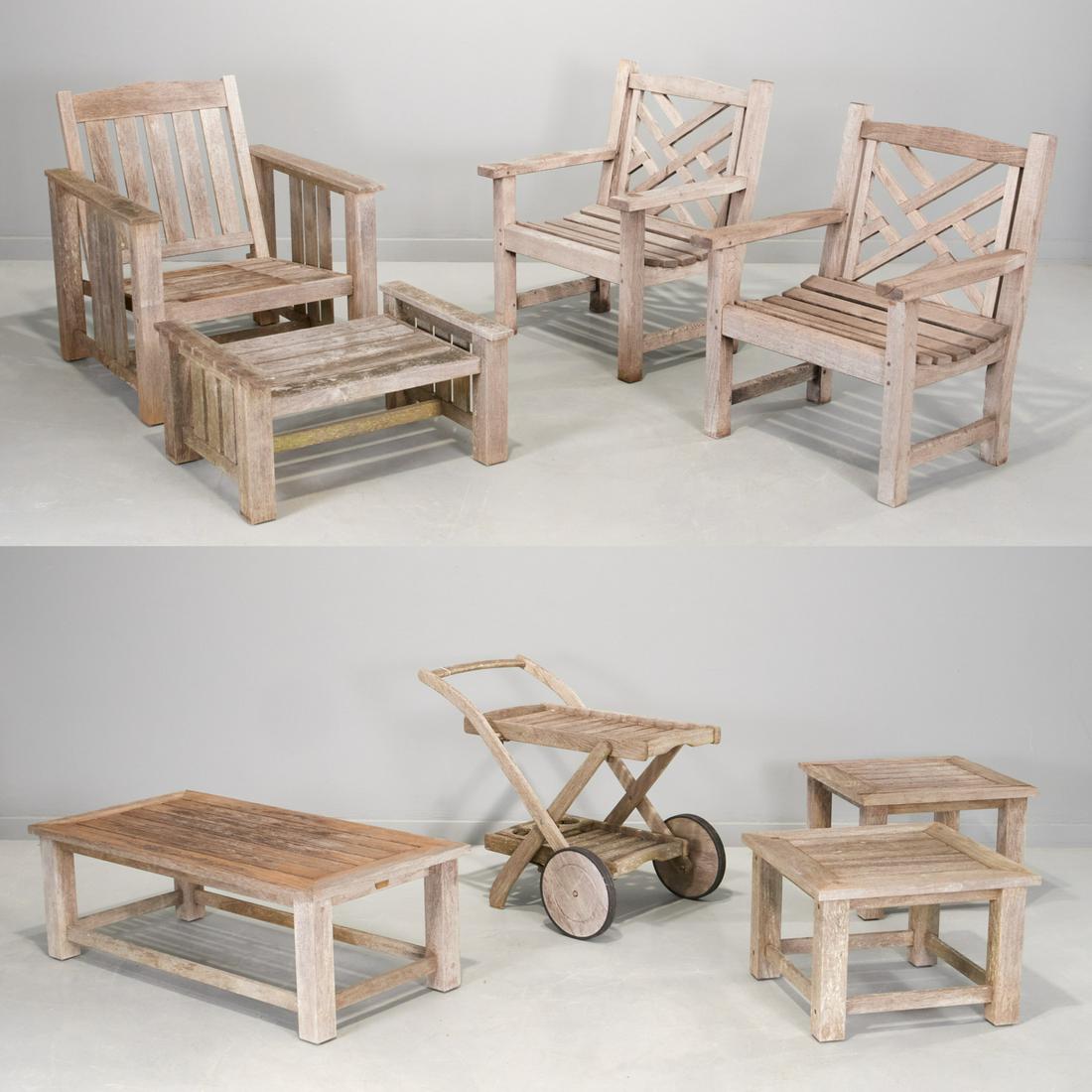 Brown Jordan, (8) piece 'Mission Teak' patio set (1 of 12)