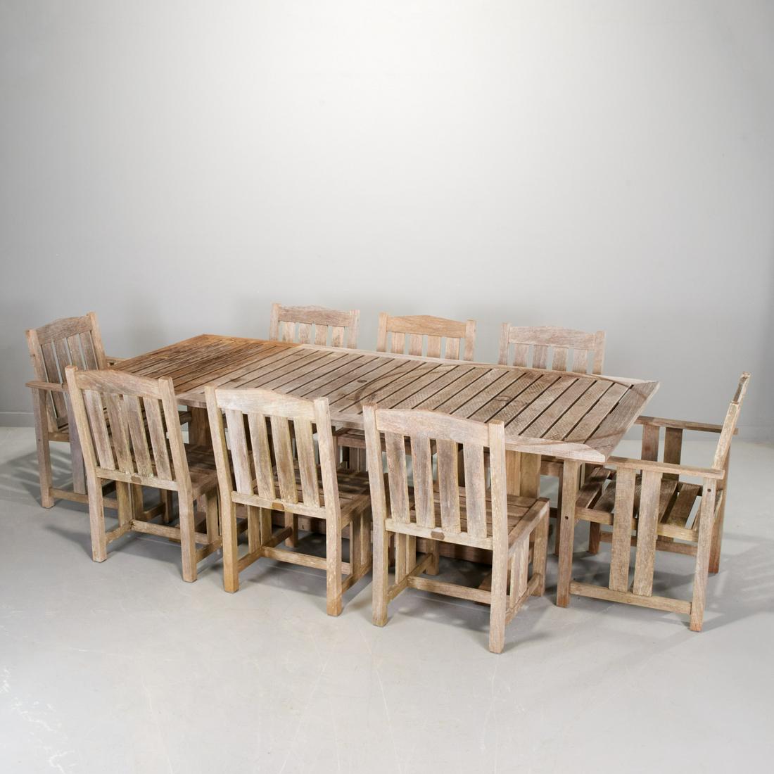 Brown Jordan 9 Piece mission Teak Dining Set