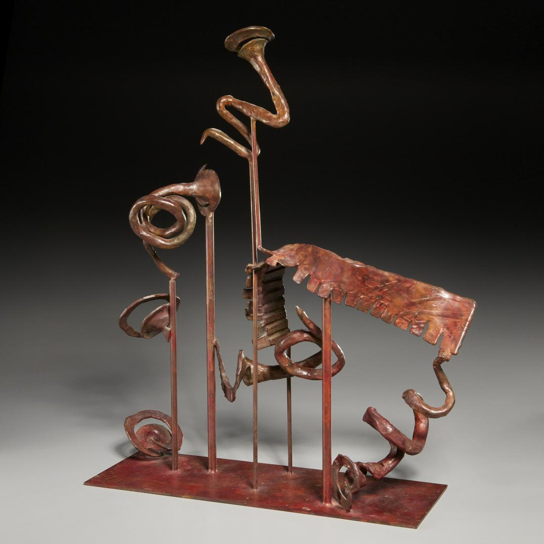 Joan Sherman, red patinated bronze sculpture (1 of 6)