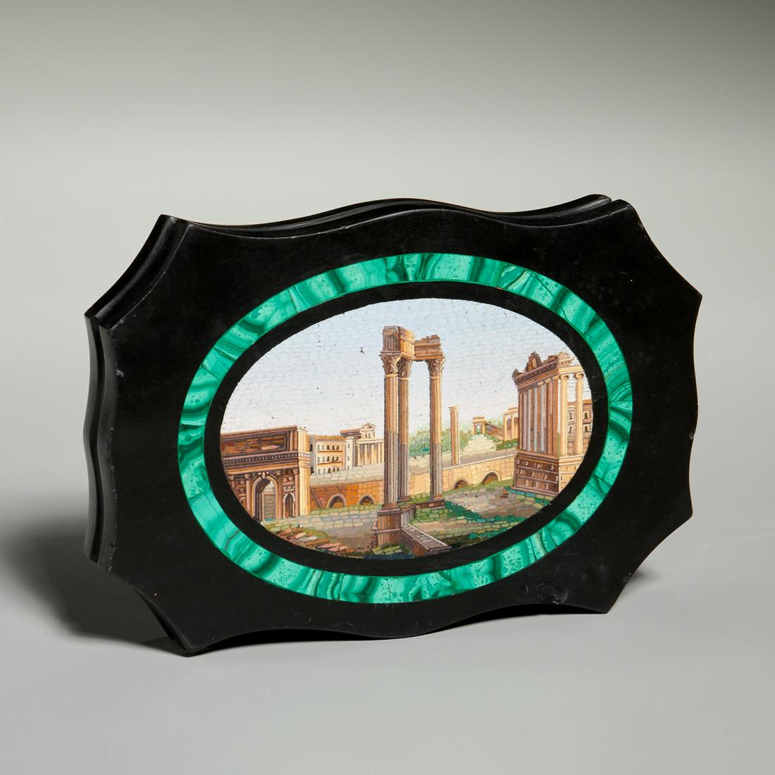 Italian Grand Tour micromosaic plaque (1 of 5)