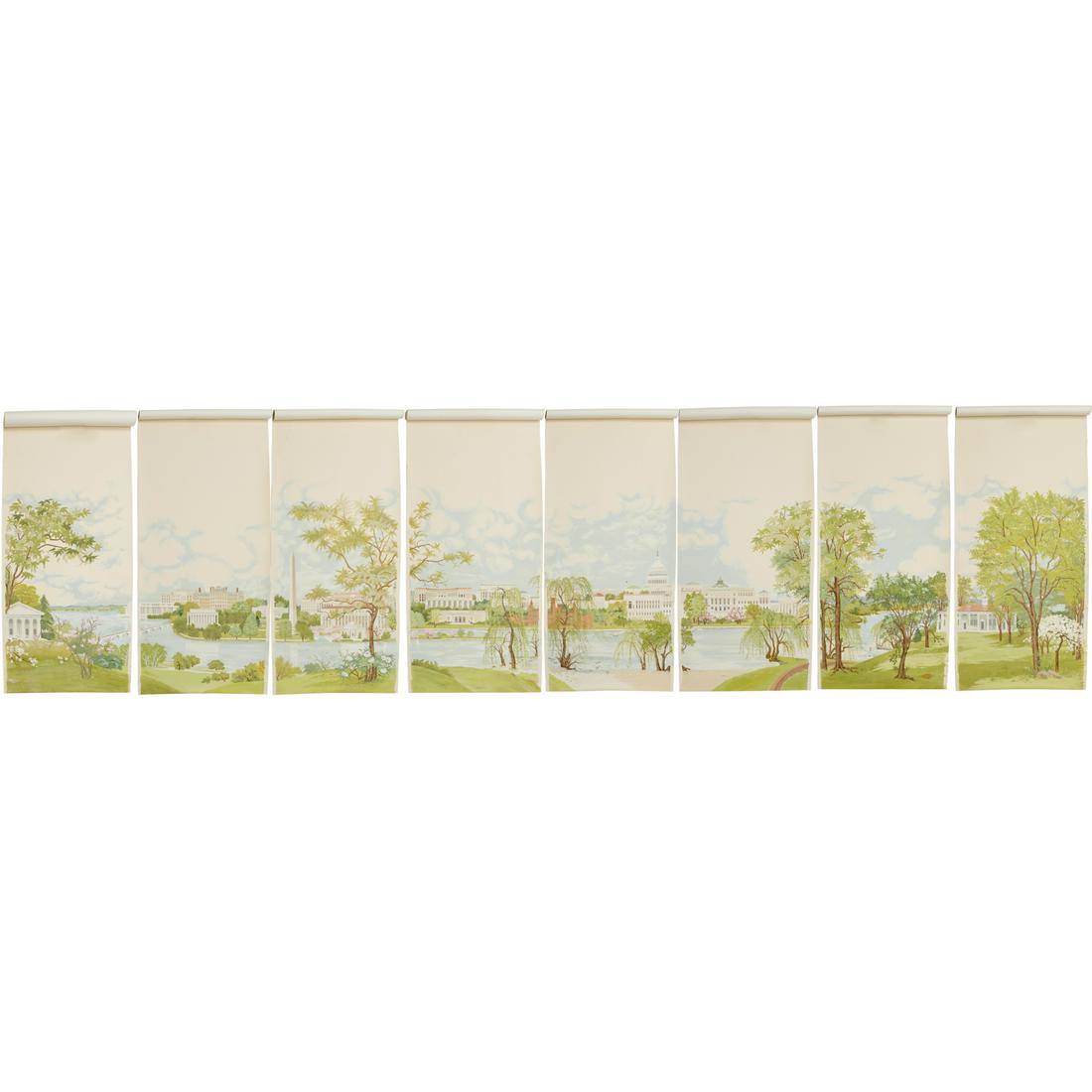 Zuber style hand-painted wallpaper mural (1 of 12)