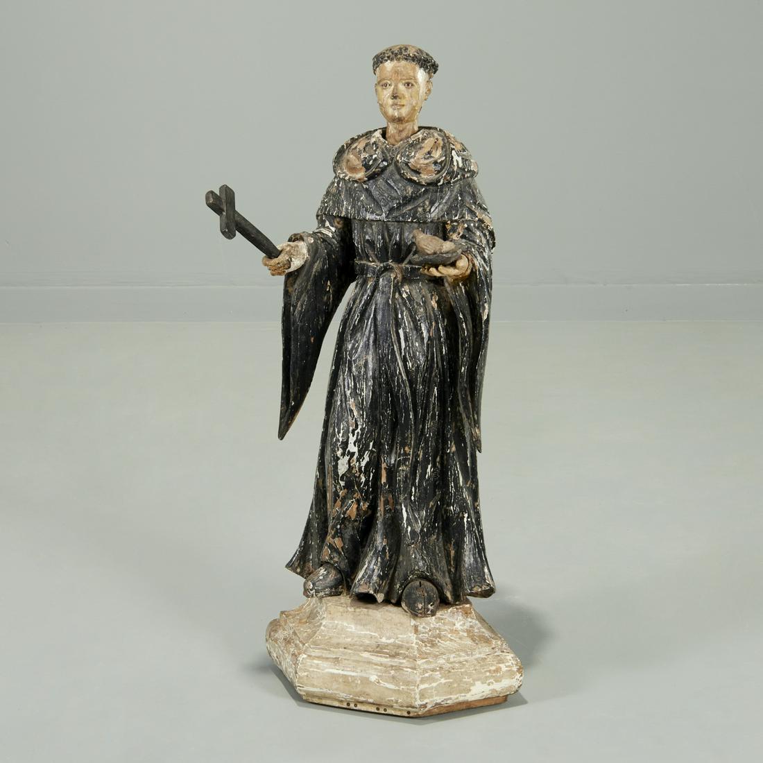 Large Spanish Colonial carved wood Santo (1 of 7)