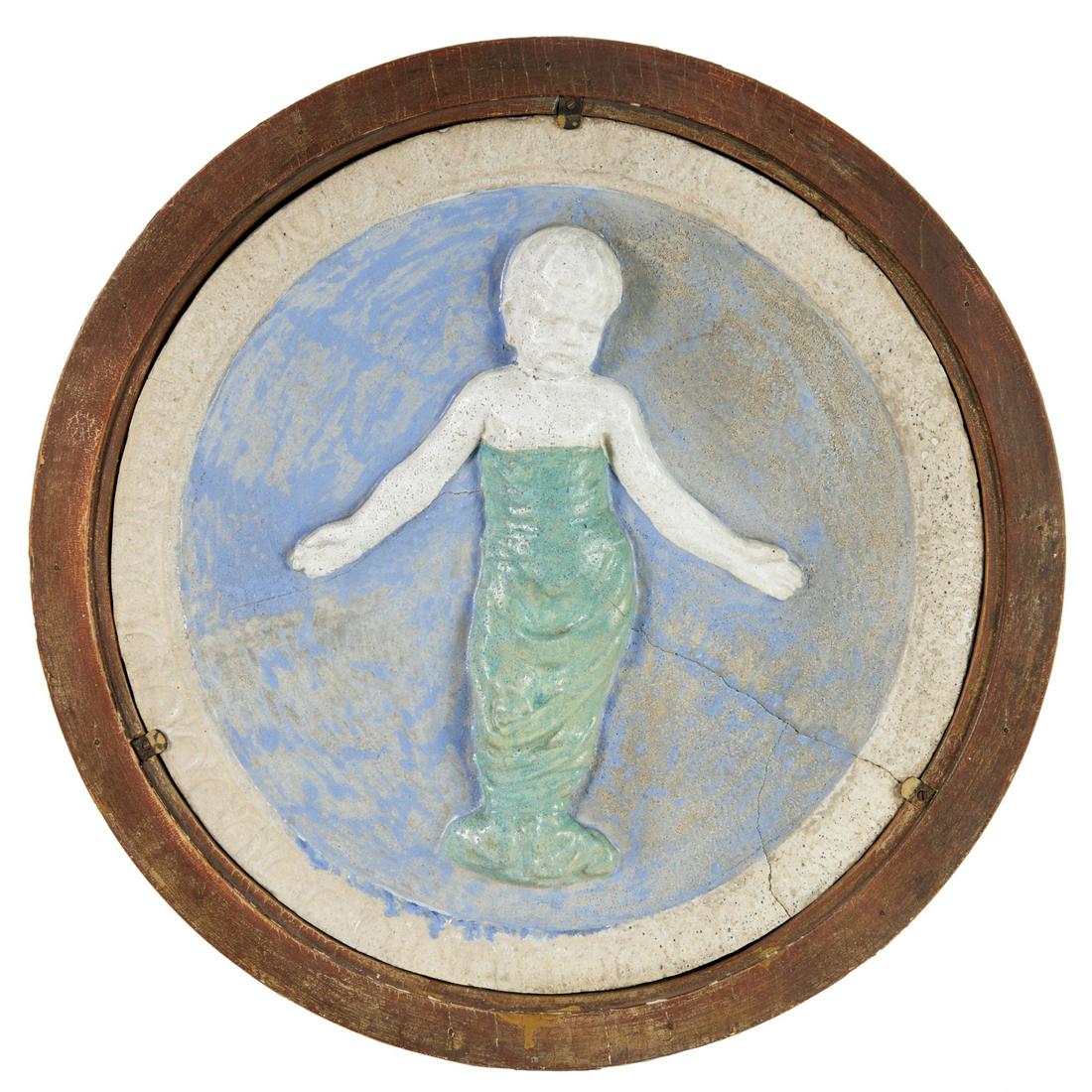 Italian Della Robbia style tondo plaque (1 of 7)